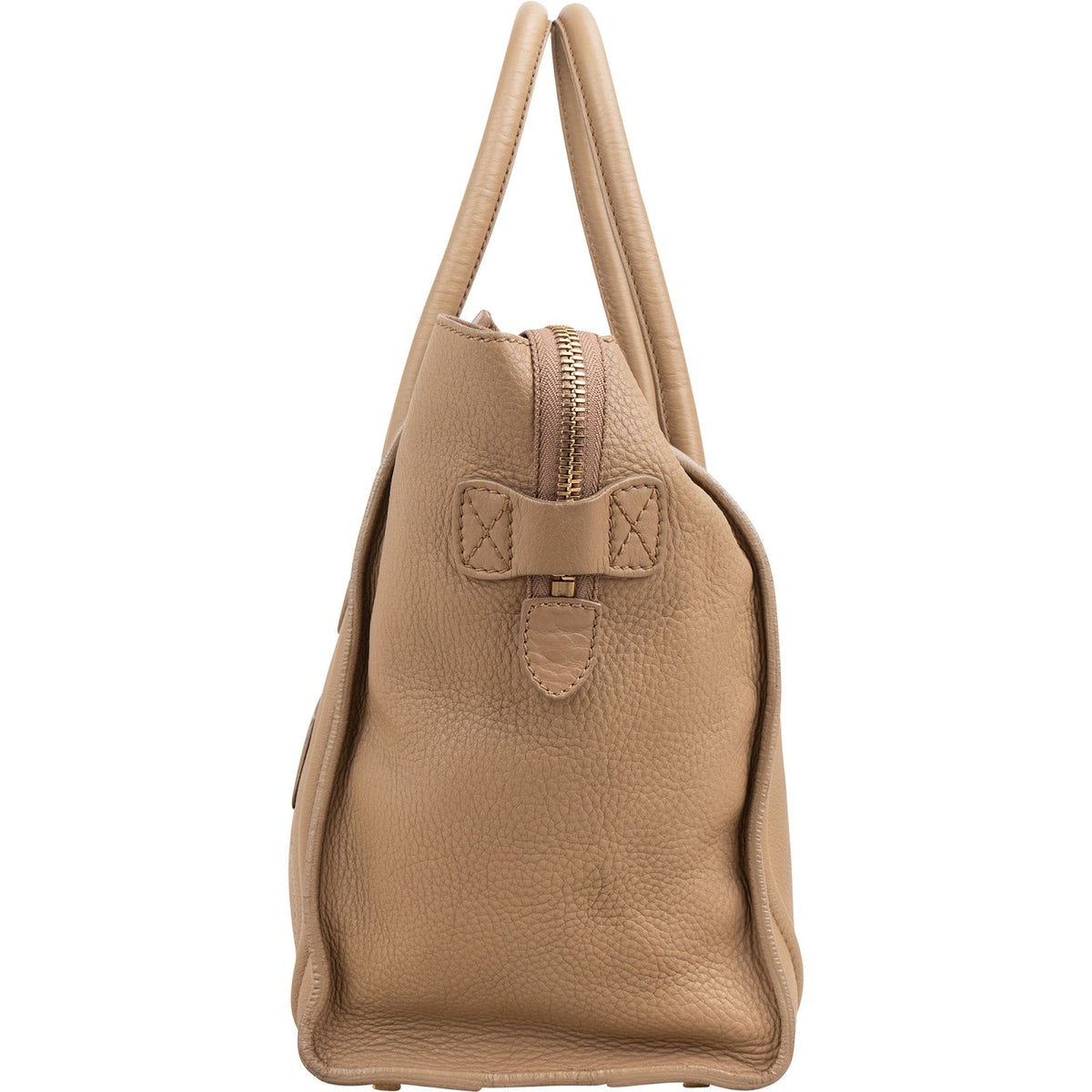 Céline Drummed Calfskin Luggage Tote Handbag