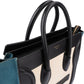 Celine Tricolor Canvas Leather Luggage Tote Handbag