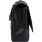 Chanel Quilted Caviar Leather Palladium Maxi Single Flap Crossbody Bag
