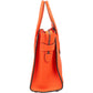 Céline Orange Grained Leather Luggage Handbag