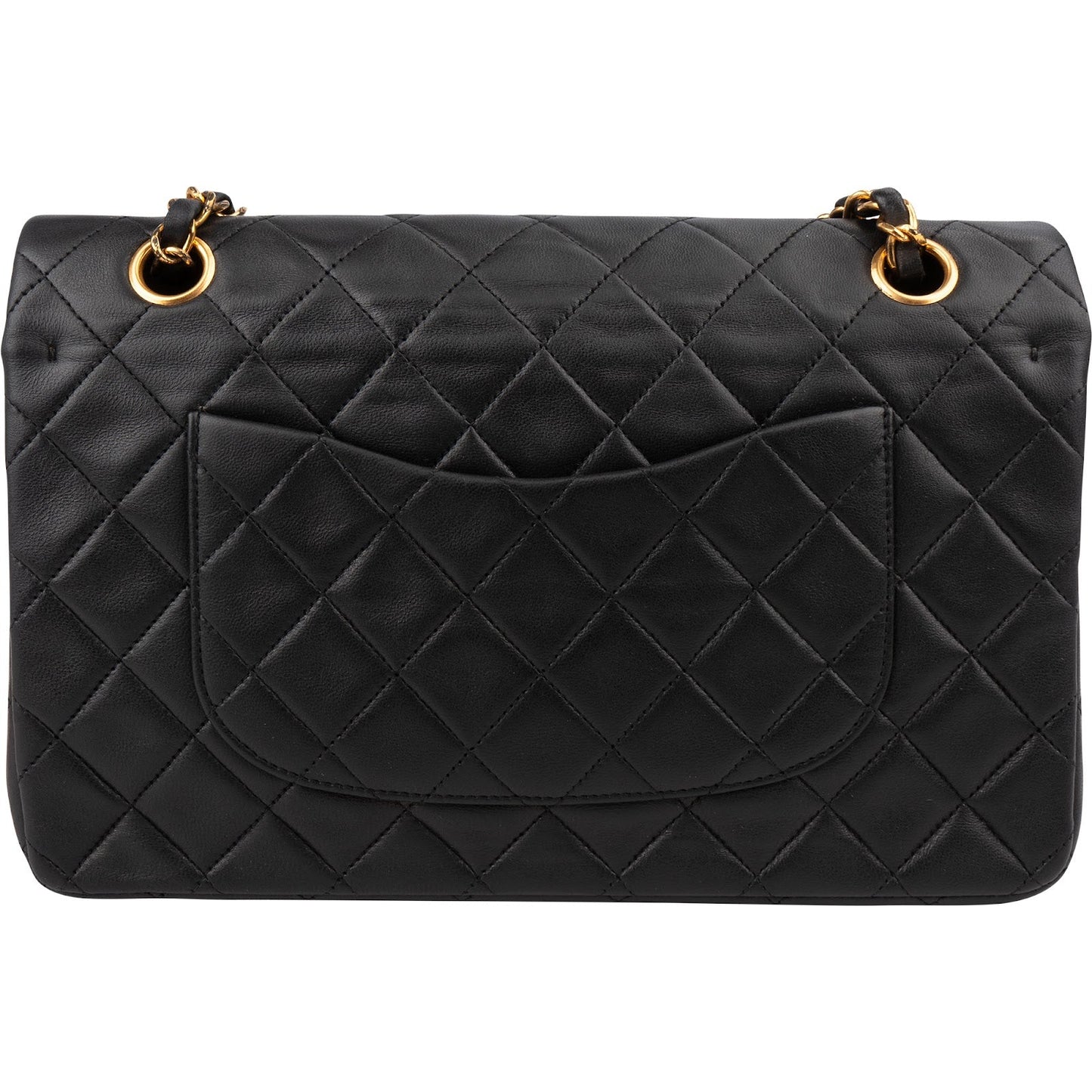Chanel Quilted Lambskin 24K Gold Medium Double Flap Shoulder Bag