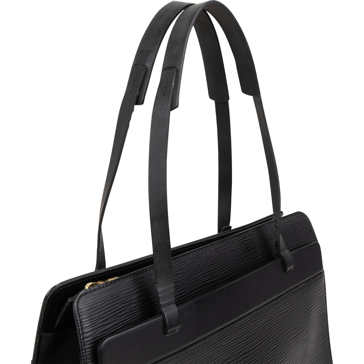 Louis Vuitton Noir Epi Leather Croisette PM Tote Handbag