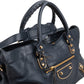 Balenciaga Navy Calfskin Leather Giant City Handbag
