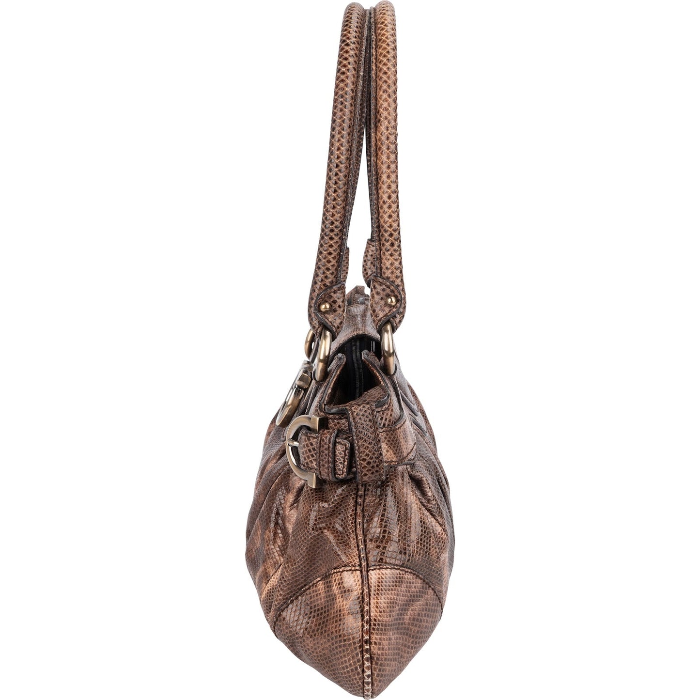 Salvatore Ferragamo Python Marisa Satchel Shoulder Bag