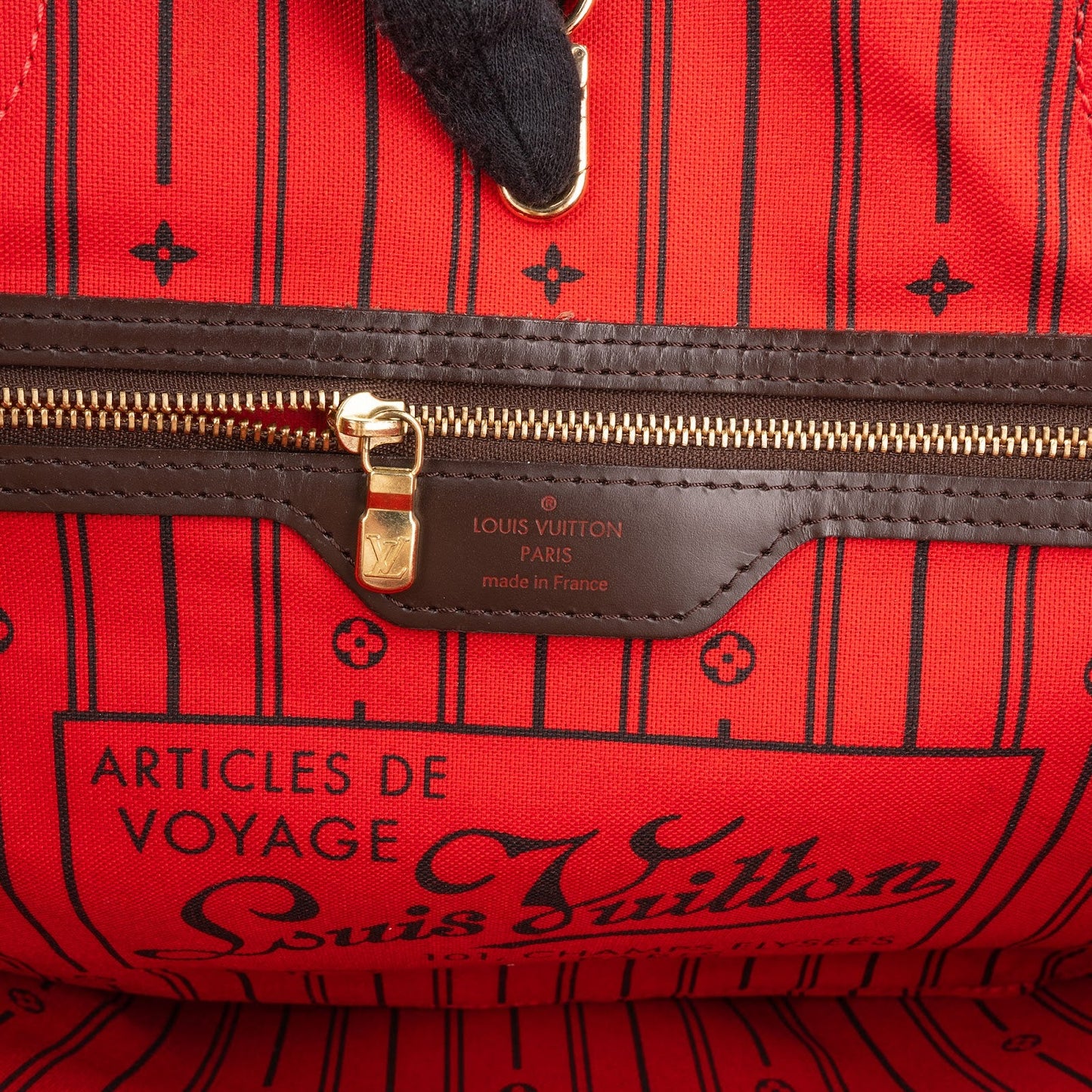 Louis Vuitton Monogram Damier Ebene Canvas Neverfull MM Shoulder Bag