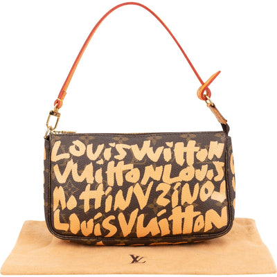 Louis Vuitton Limited Monogram Graffiti Pochette Accessoires Handbag