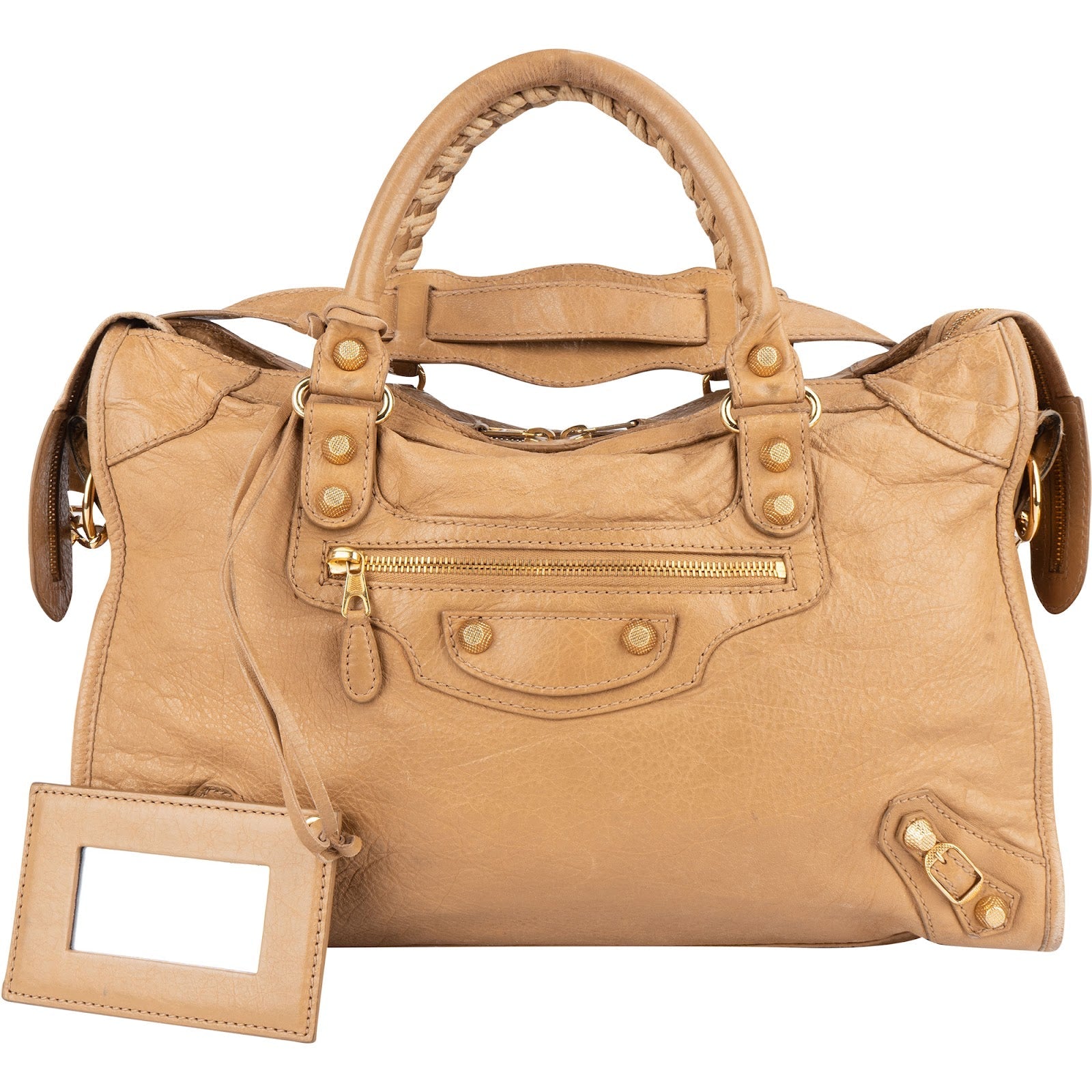 Balenciaga Beige Leather City Handbag