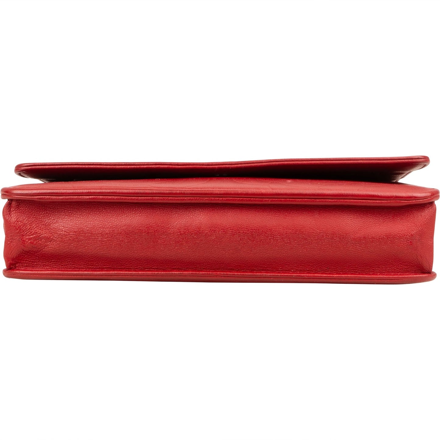 Chanel Leather Camellia Wallet On Chain Crossbody Bag