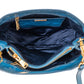 Miu Miu Blue Leather Vitello Lux Tote Handbag