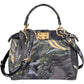 Fendi Marbled Leather Peekaboo Mini Handbag