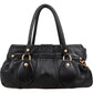 Prada Black Leather Cervo Lux Dragon Satchel Handbag