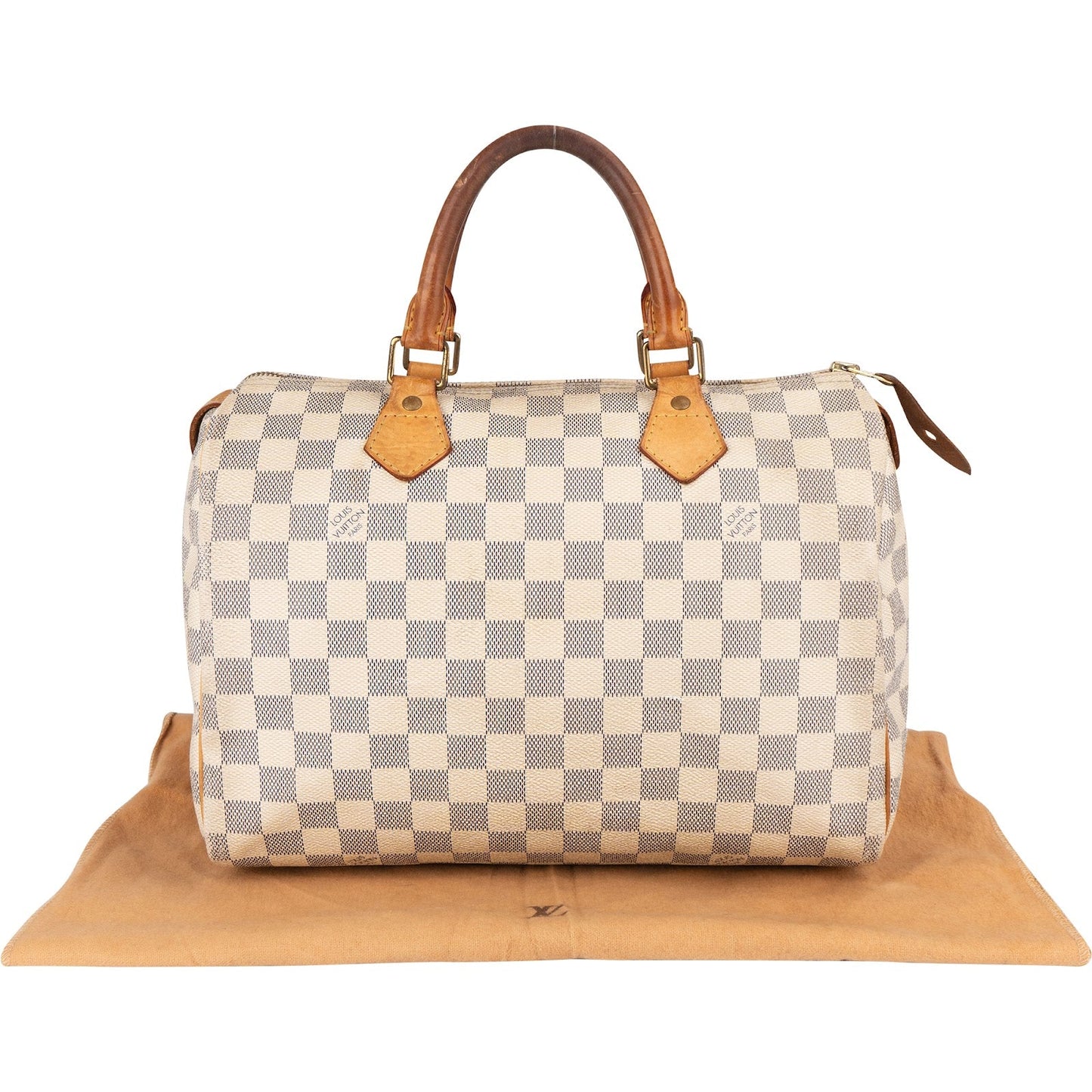 Louis Vuitton Monogram Damier Azur Speedy 30 Handbag