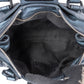 Chloé Blue Metallic Leather Paddington Satchel Handbag