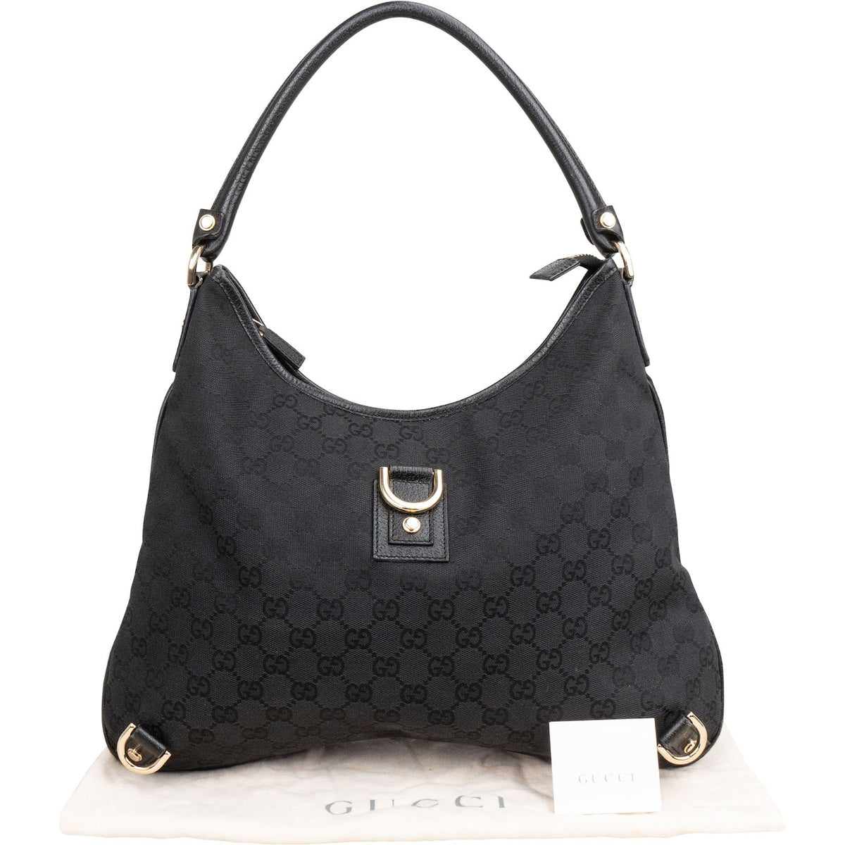 Gucci Monogram GG Abbey D-Ring Hobo Shoulder Bag