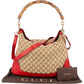 Gucci Monogram GG Bamboo Hobo Shoulder Bag