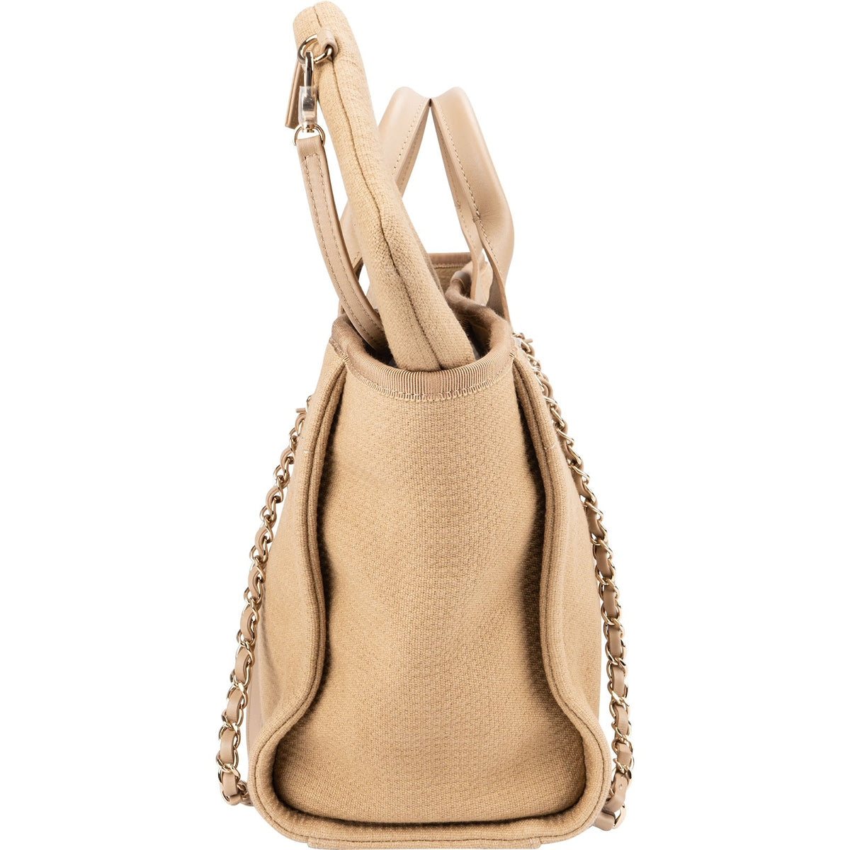 Chanel Canvas Small Deauville Tote Handbag