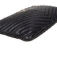 Saint Laurent Quilted Chevron Leather Clutch