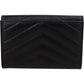 Saint Laurent Grain de Poudre Matelassé Small Envelope Wallet