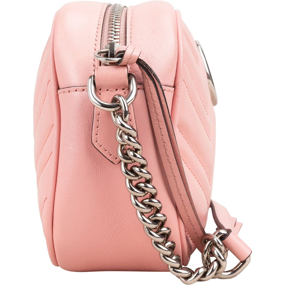 Gucci Monogram Matelassé Leather GG Marmont Camera Crossbody Bag