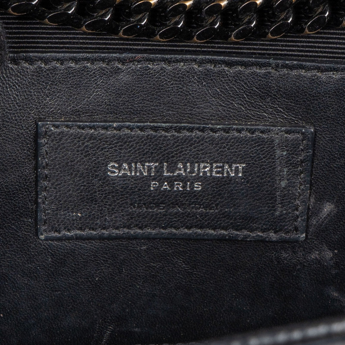 Saint Laurent Grain De Poudre Embossed Leather Kate Chain Crossbody Bag
