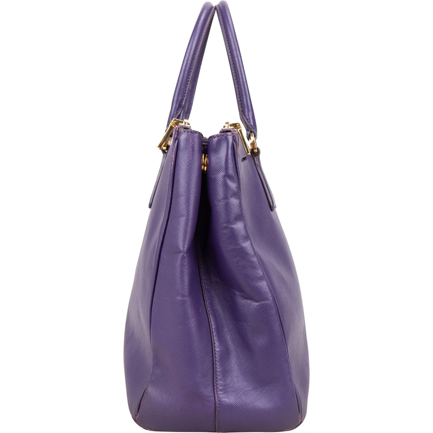 Prada Purple Saffiano Leather Galleria Handbag