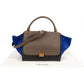 Céline Tricolor Suede Leather Trapeze Handbag