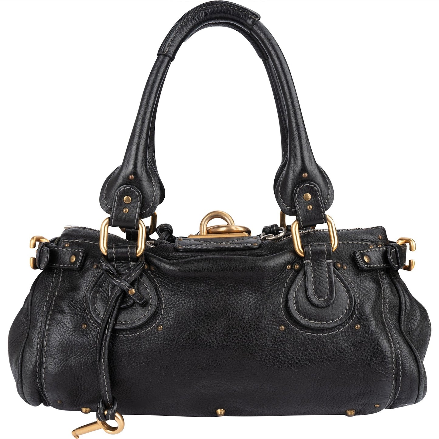 Chloé Pebbled Leather Paddington Satchel Handbag