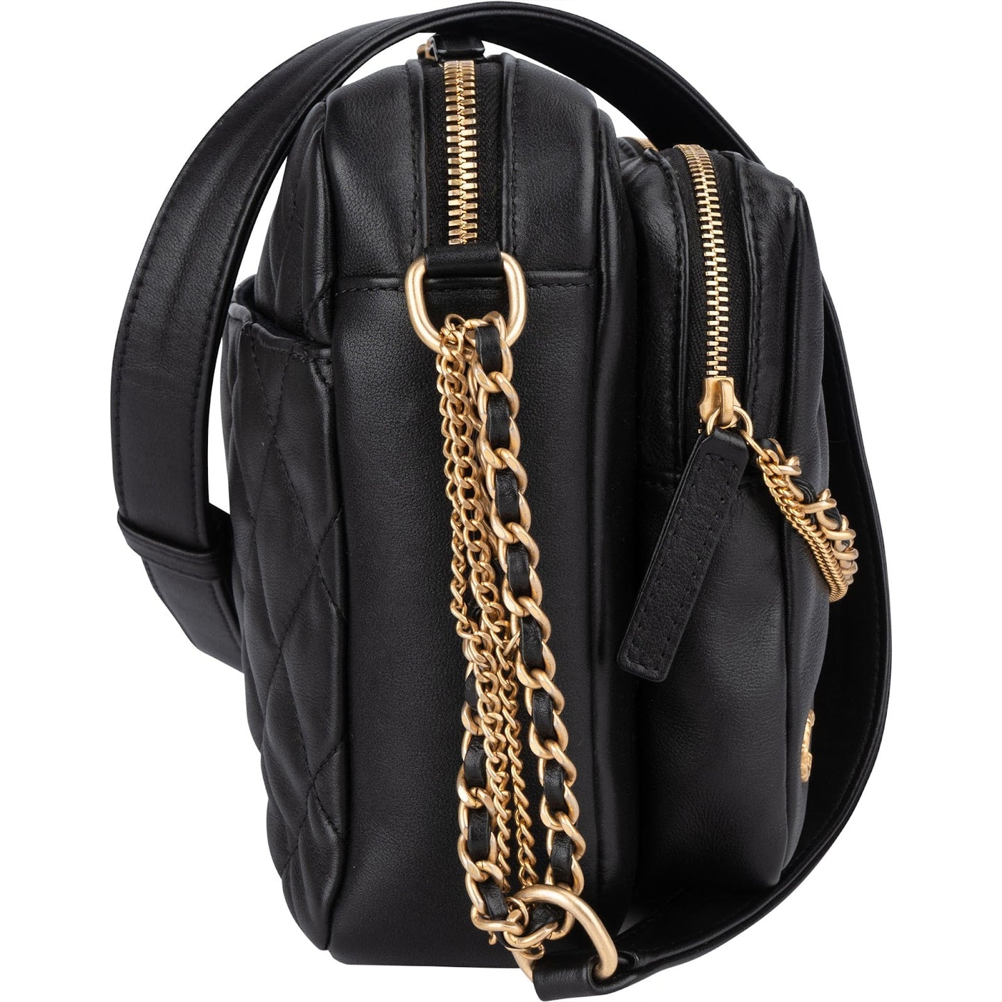 Chanel Quilted Lambskin CC Multi-Pocket Camera Crossbody Bag