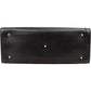 Gucci Black Leather Bamboo Handle Handbag