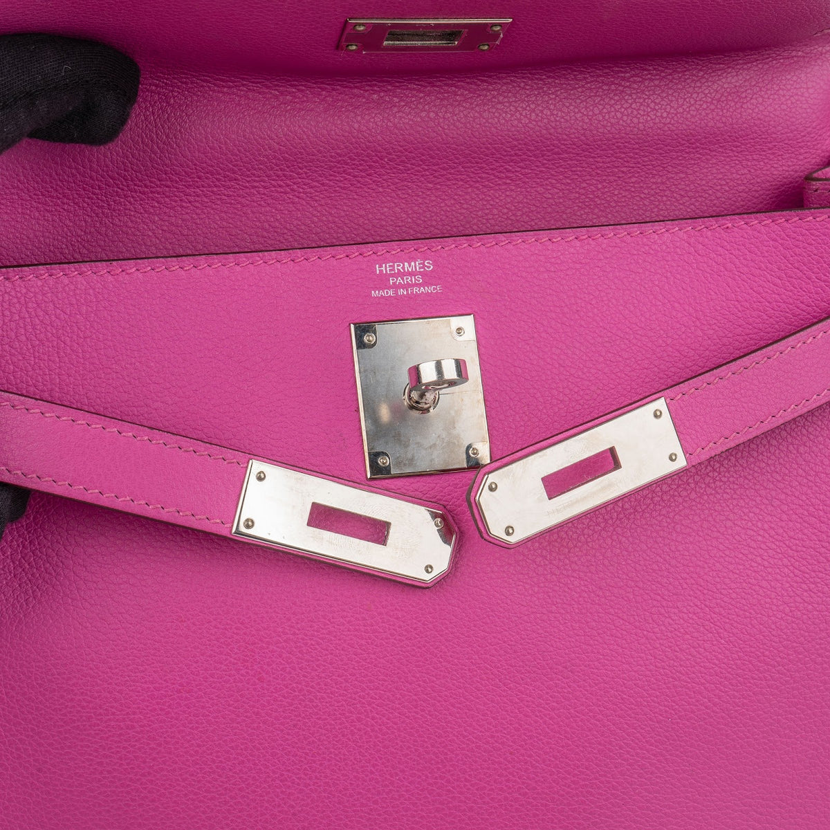 Hermès Pink Chevre Leather Palladium Kelly 28 Handbag