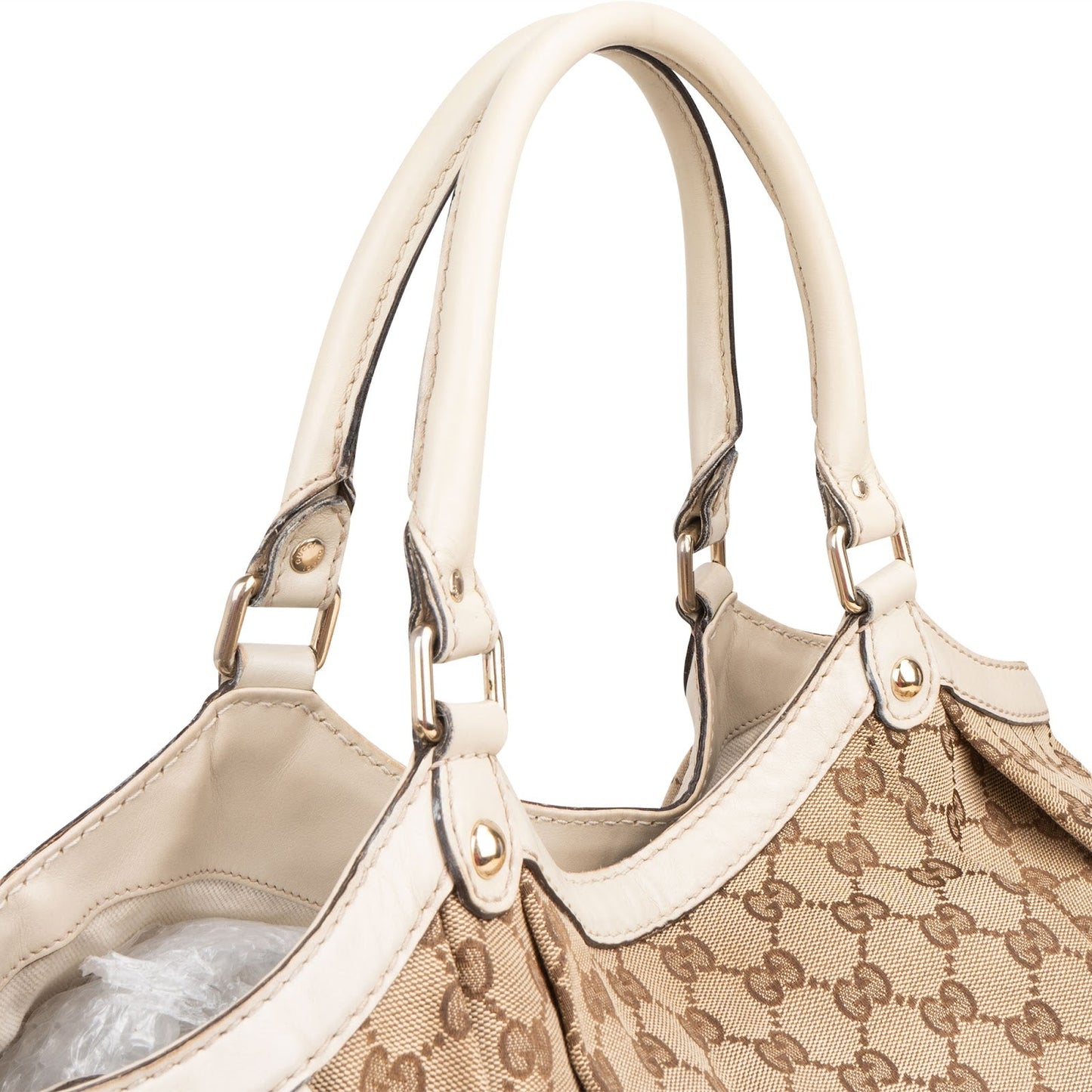 Gucci Monogram GG Canvas Sukey Large Hobo Tote Handbag