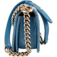 Chanel Denim Frayed Chevron Pleated Small Boy Crossbody Bag