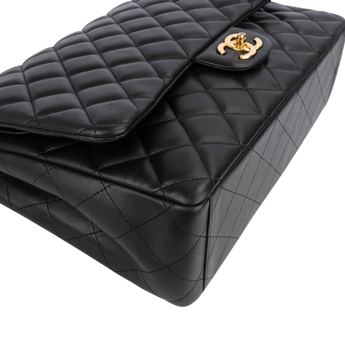 Chanel Quilted Lambskin Maxi Double Flap Crossbody Bag