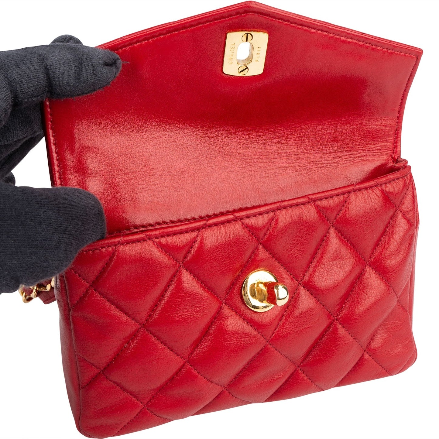 Chanel Quilted Lambskin CC Belt Crossbody Bag