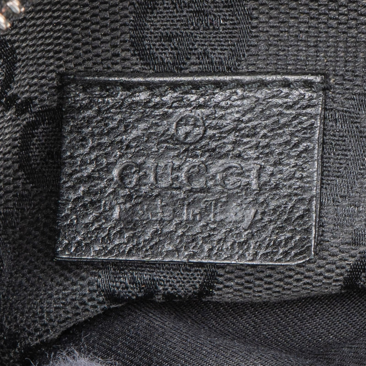 Gucci Black Monogram GG Canvas Belt Crossbody Bag