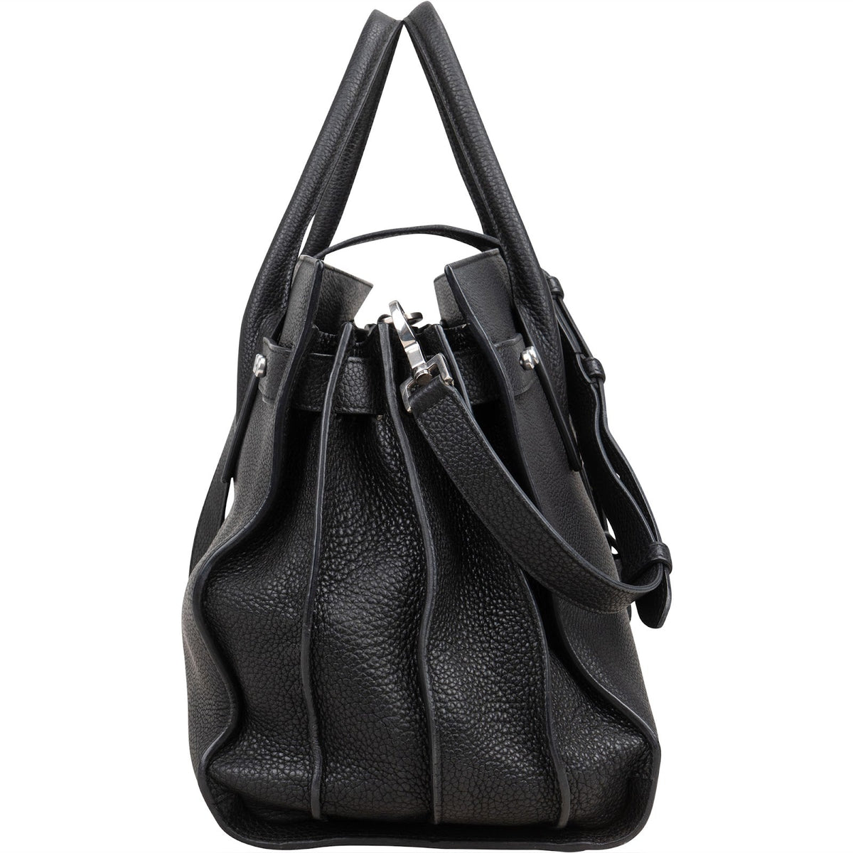 Saint Laurent Grained Leather Sac de Jour Handbag