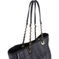 Chanel Bleu Tweed Deauville Tote Shoulder Bag