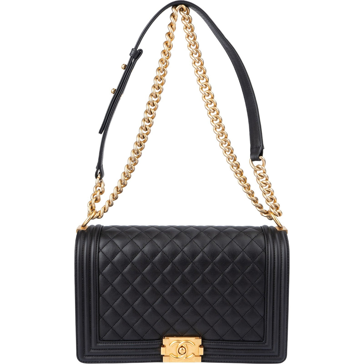 Chanel Quilted Lambskin New Medium Boy Single Flap Crossbody Bag