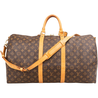 Louis Vuitton Monogram Canvas Keepall 55 Bandoulière Travel Bag