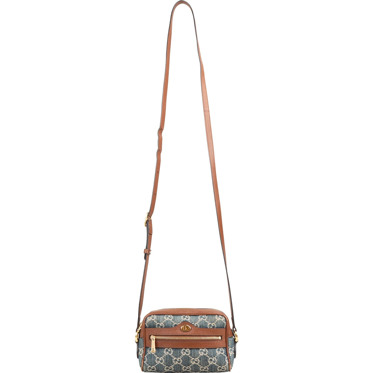 Gucci Monogram GG Denim Ophidia Camera Crossbody Bag