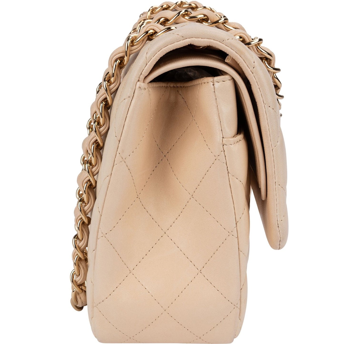 Chanel Quilted Lambskin Jumbo Double Flap Crossbody Bag