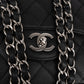 Chanel Quilted Caviar Leather Palladium Jumbo Single Flap Crossbody Bag