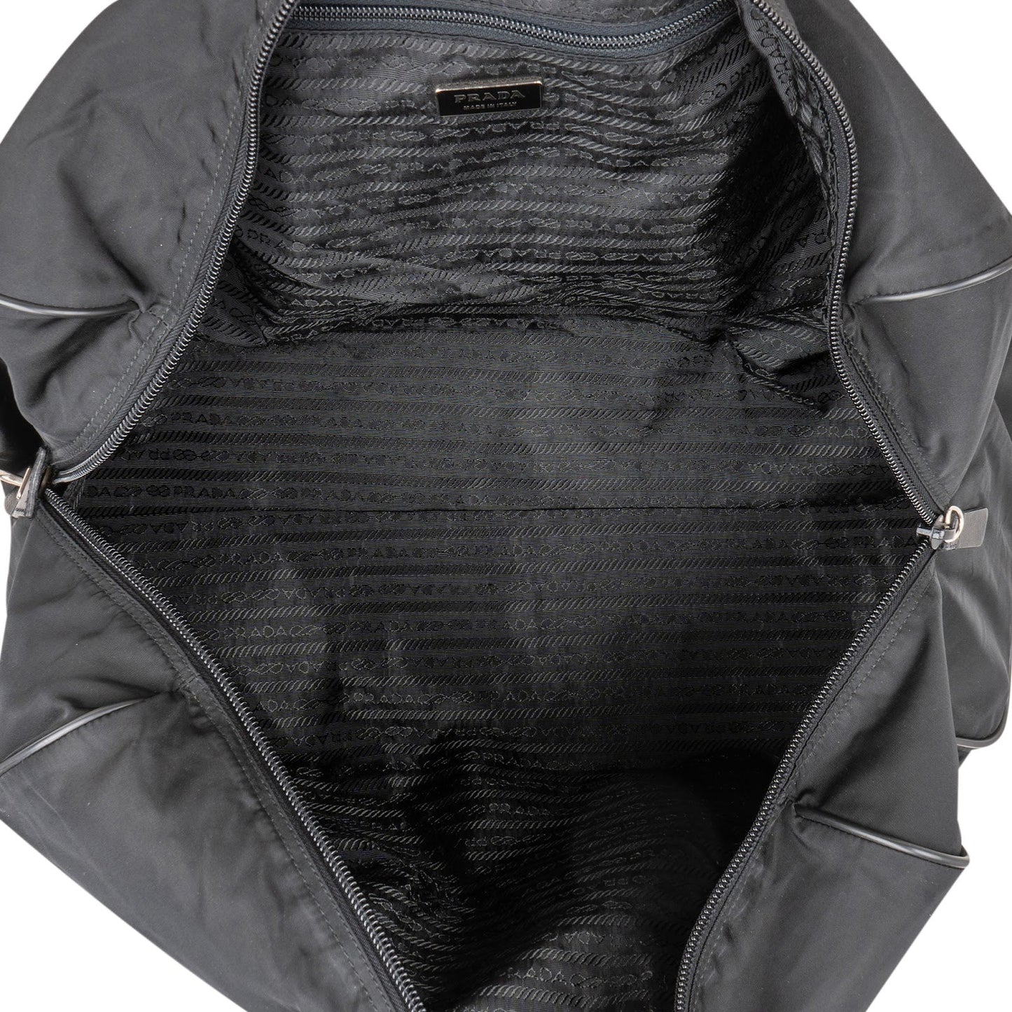 Prada Nylon Triangle Duffle Weekender 50 Travel Bag