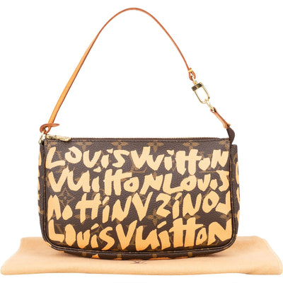 Louis Vuitton Limited Monogram Graffiti Pochette Accessoires Handbag