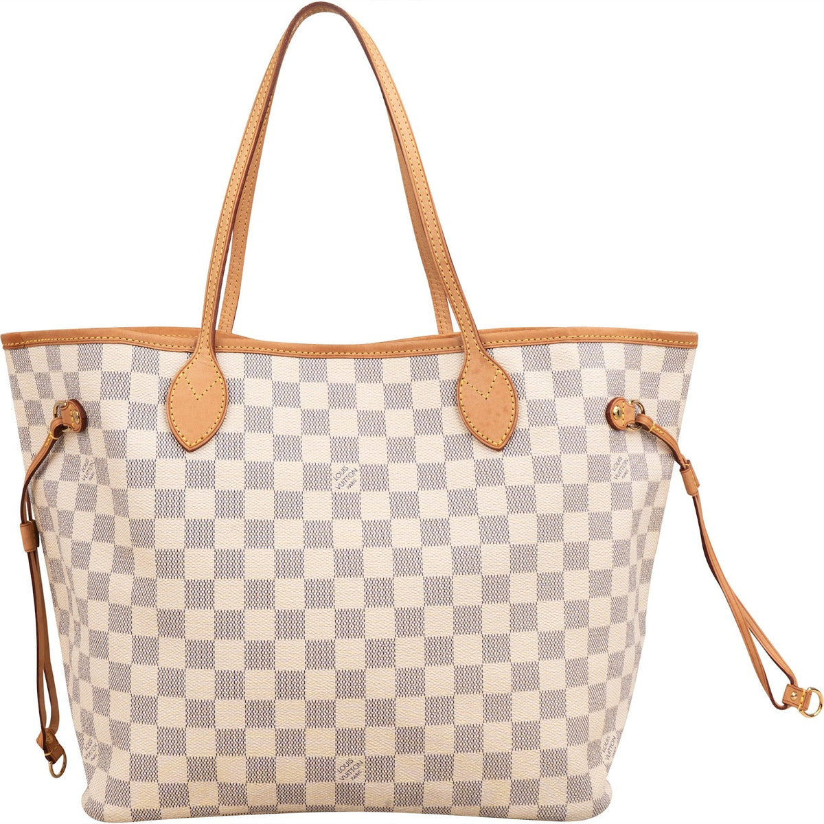 Louis Vuitton Monogram Damier Azur Canvas Neverfull MM Shoulder Bag