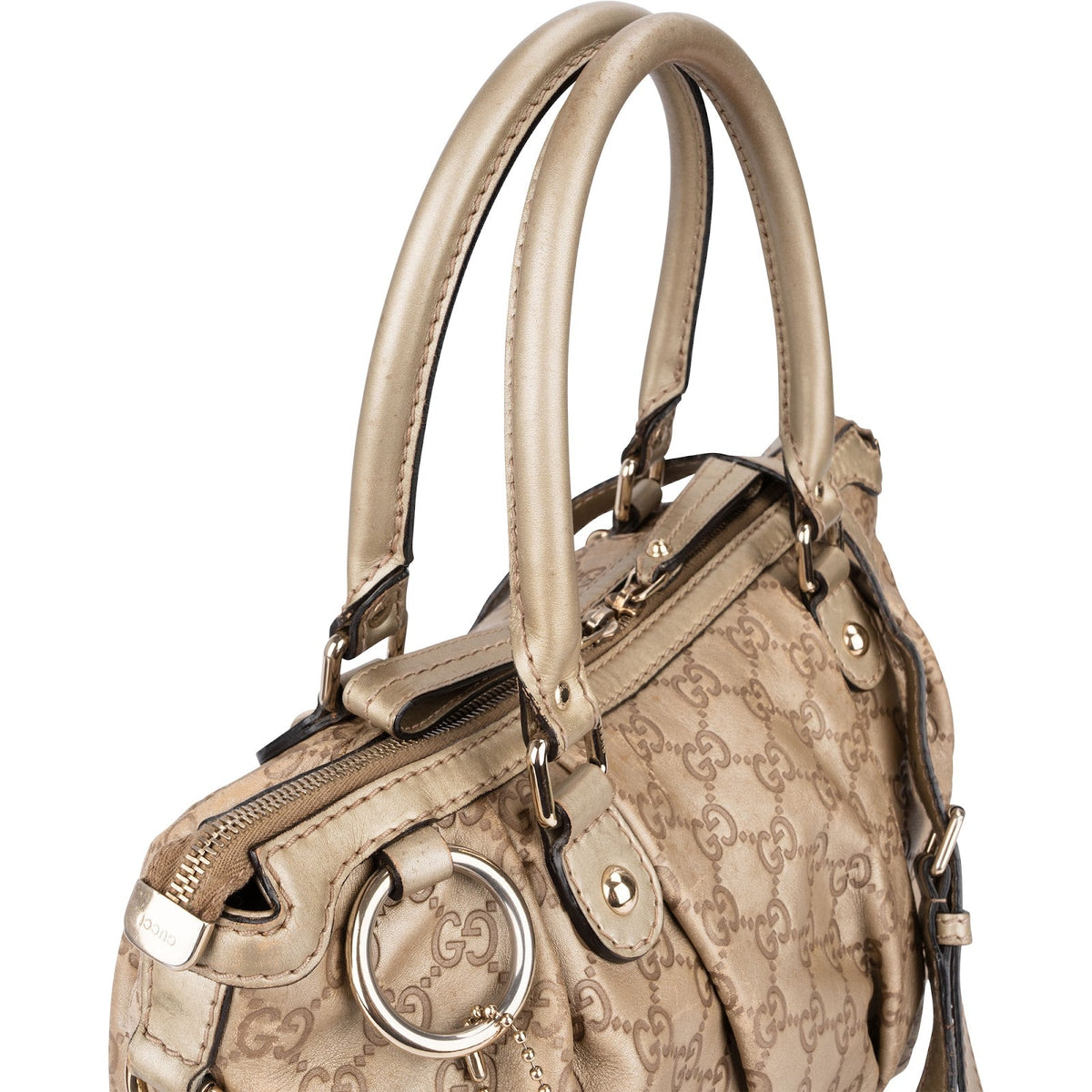 Gucci Gold Guccissima Leather Sukey Handbag