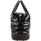 Burberry Quilted Patent Leather Heymarket Check Tote Shoulder Bag