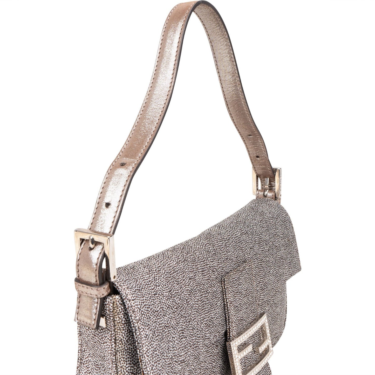 Fendi Limited FF Crystal Baguette Shoulder Bag