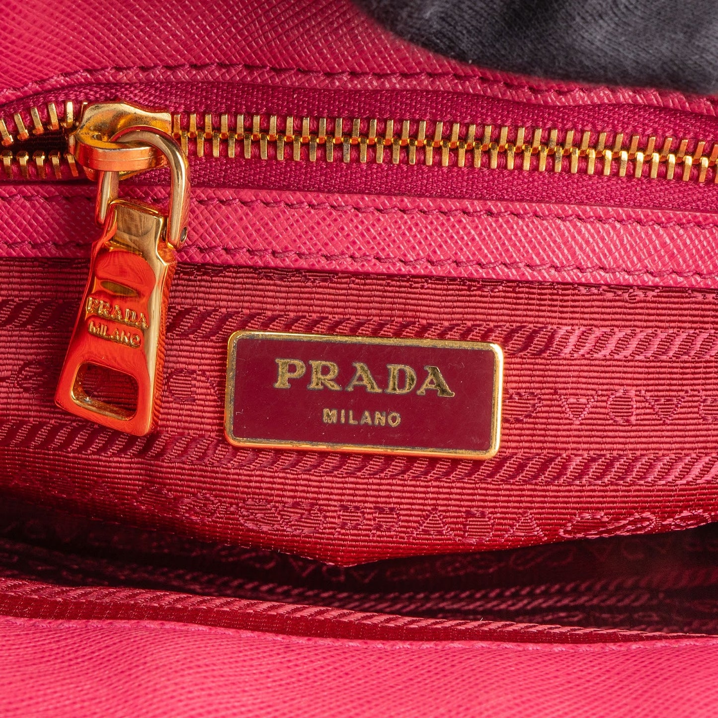 Prada Pink Saffiano Leather Small Galleria Handbag