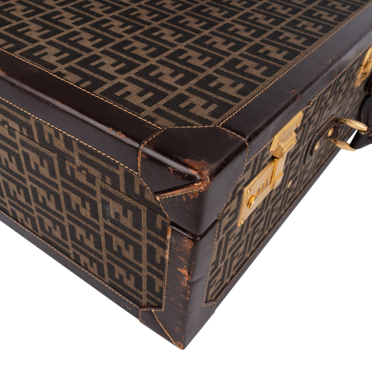 Fendi Monogram Zucca Canvas Vintage Suitcase Koffer